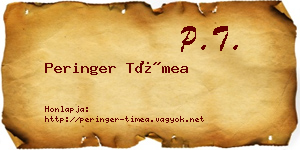 Peringer Tímea névjegykártya