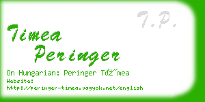 timea peringer business card